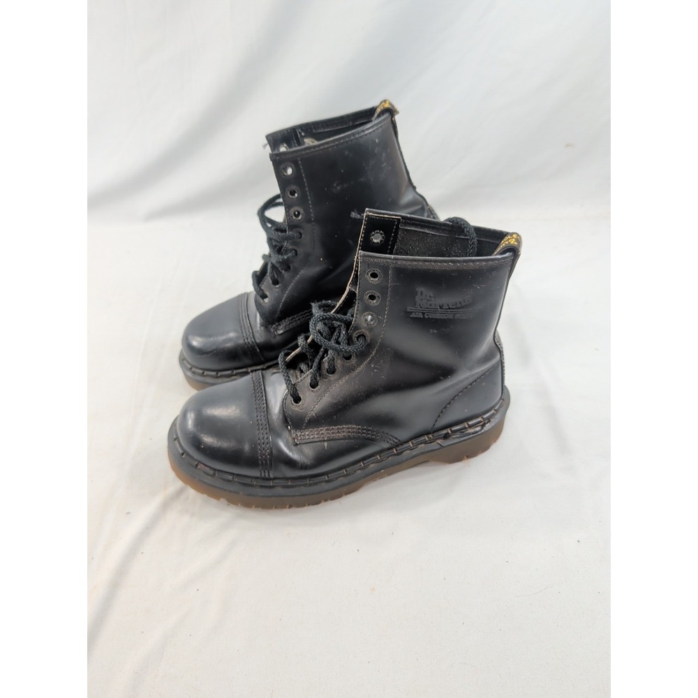 Rare 90's Vintage Dr. Martens England Black Leather 8761 Boots 11 Cap Toe